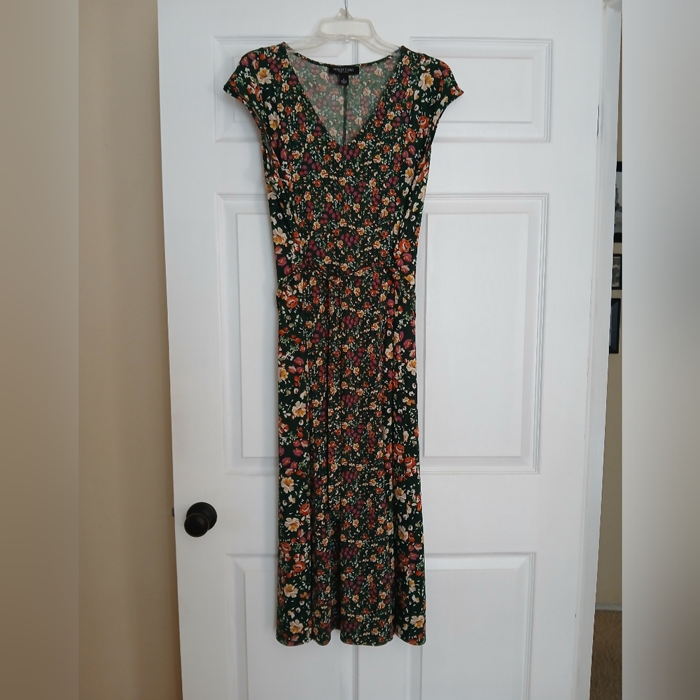 Floral Green Midi Dress